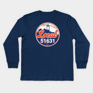 Local51631  NYM Baseball Style Kids Long Sleeve T-Shirt